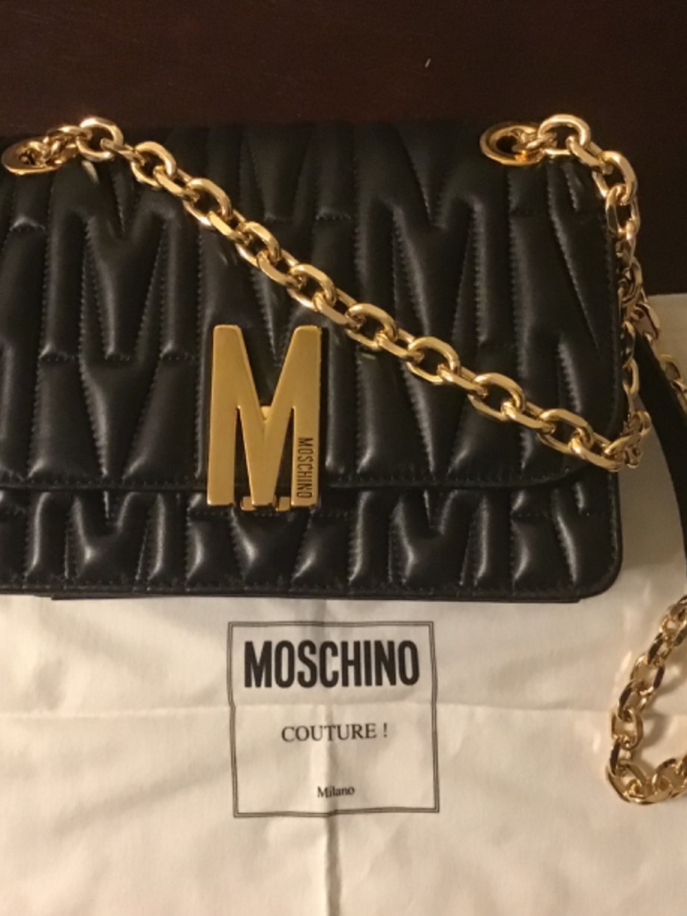 MOSCHINO COUTURE BAG 10”x8”x4”